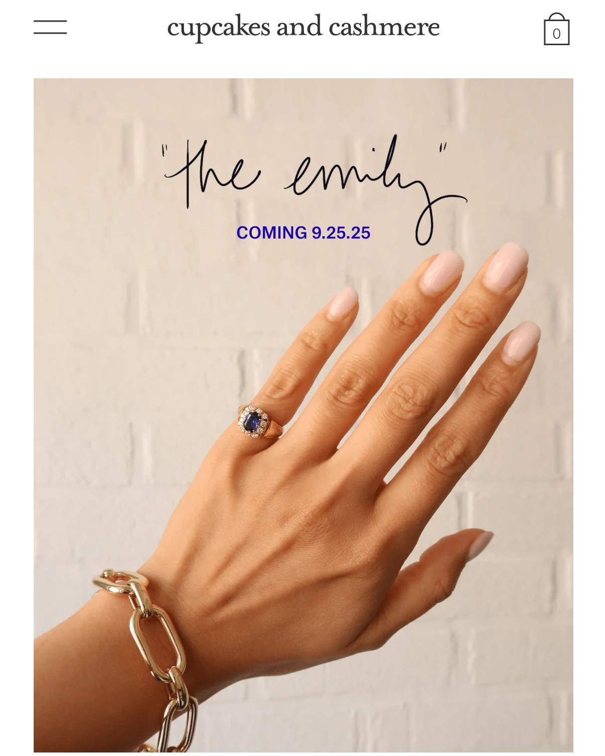I’m on the waitlist for the Emily Signet Pinky Ring from cupcakes & cashmere which launches tomorrow, are you?  