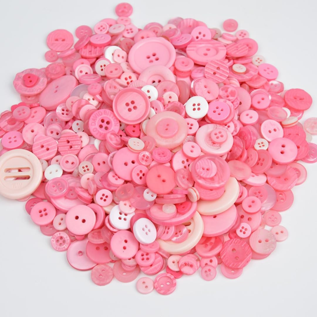 About 660 Resin Buttons of Various Specifications, Handmade Sewing DIY Handicraft, Hand-Painted D... | Amazon (US)