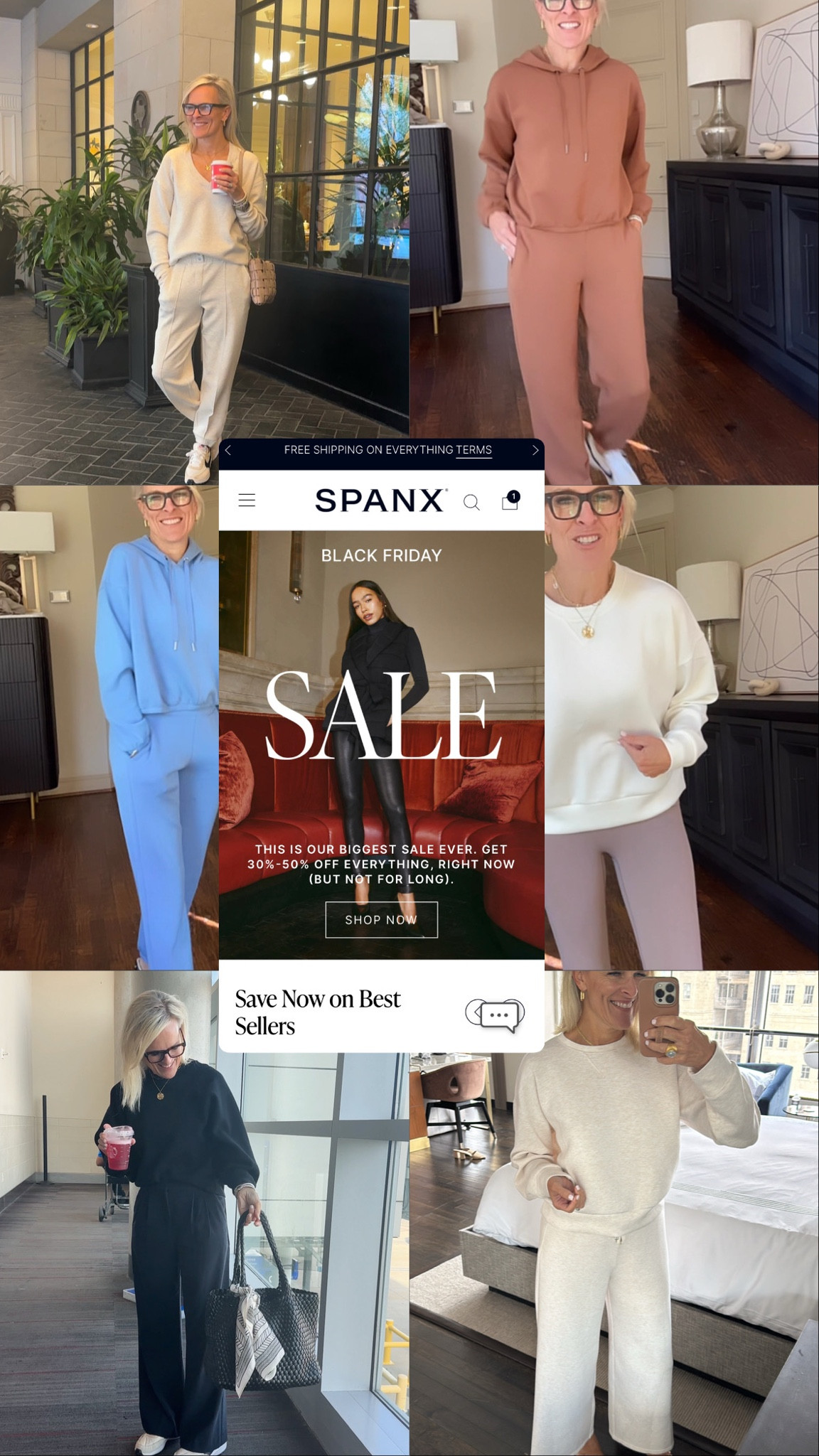 Not to be missed
The biggest sale they’ve ever done 

So fun to share something I love so much at such a great deal!! 
30% off sitewide 
Add
Code EXTRA10 for additional 10% off 

Grab as gifts on a great deal 

Spanx airessentials 

#LTKSaleAlert #LTKGiftGuide #LTKCyberWeek