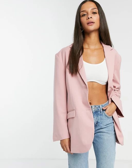 Monki Grace blazer in pink | ASOS (Global)