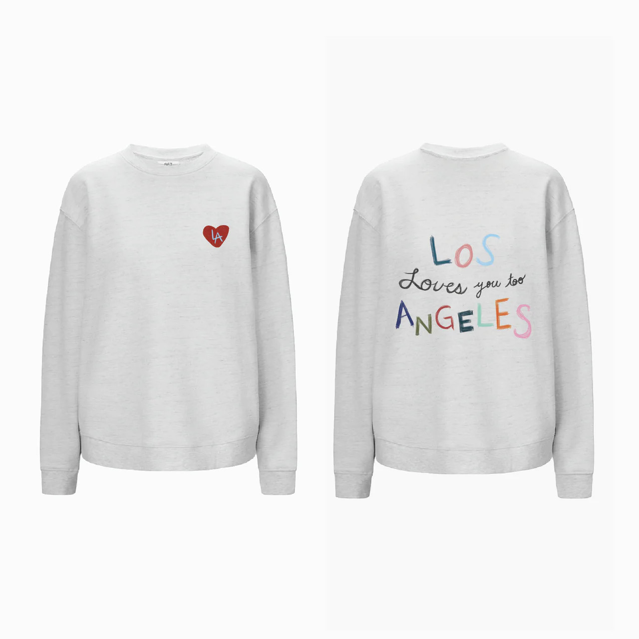 MIDWEIGHT SWEATS - LA LOVES YOU TOO CREWNECK | SET Active