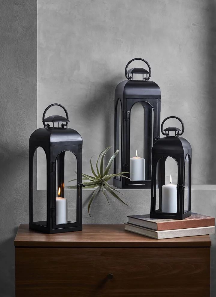 Better Homes & Gardens Candle Holder Lantern, Black, Medium - Walmart.com | Walmart (US)