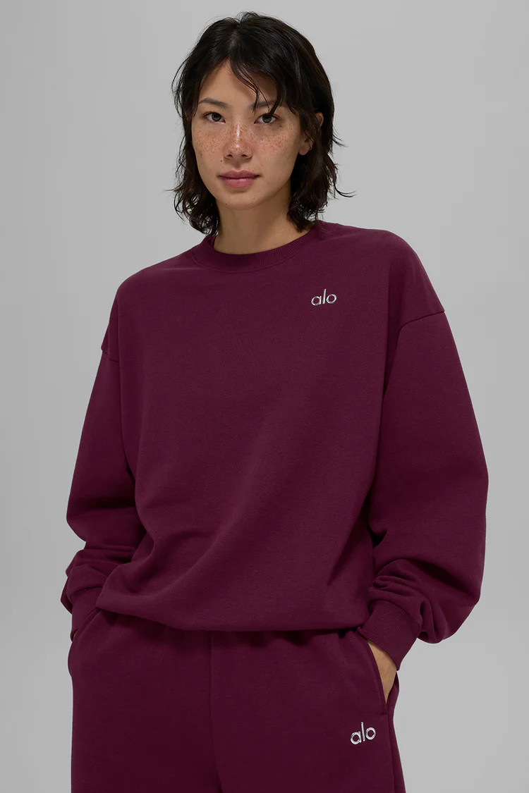Accolade Crew Neck Pullover - Black | Alo Yoga (US)