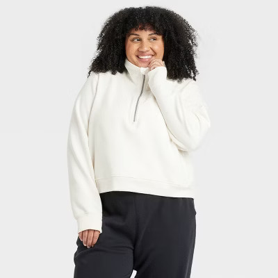 Women's Fleece Half Zip Pullover - All In Motion™ | Target