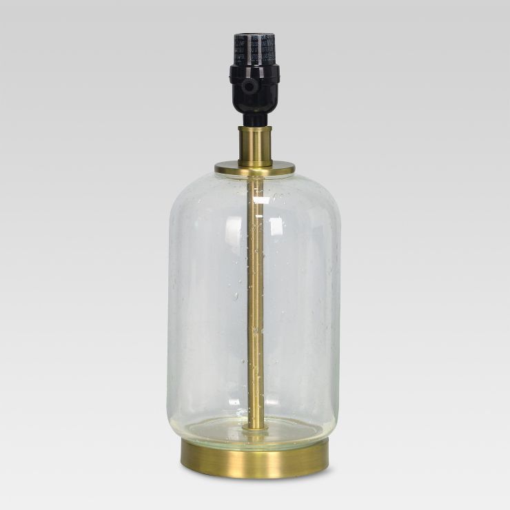 Bubble Glass with Brass Detail Small Lamp Base Clear - Threshold™ | Target