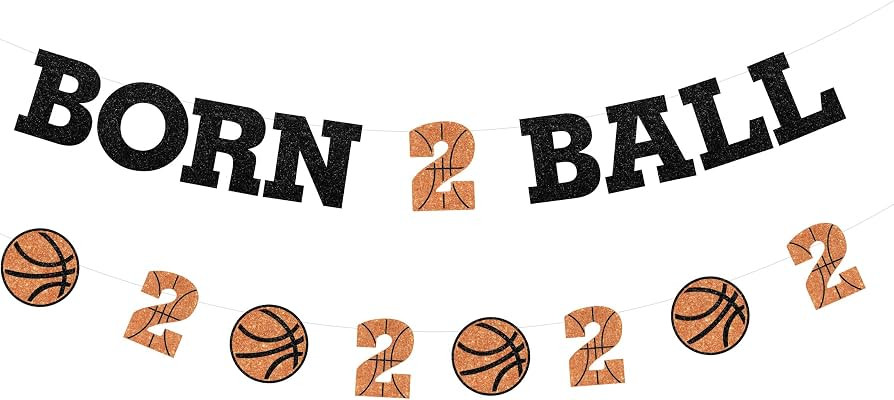 Sursurprise Basketball Birthday Party Decorations, Born 2 Ball Banner, Basketball Garland, Sports... | Amazon (US)