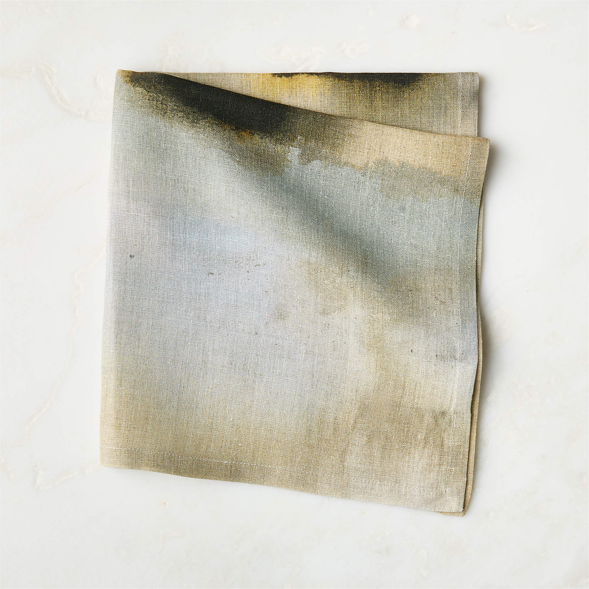Arcadia Modern Watercolor Linen Dinner Napkin + Reviews | CB2 | CB2