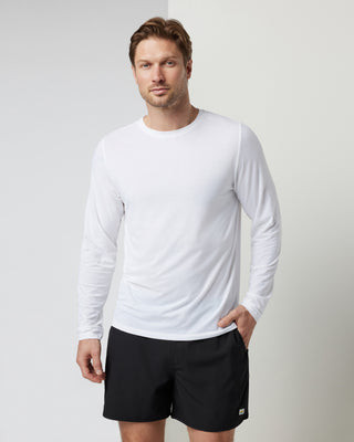 Vuori Long Sleeve Current Tech Tee | White | Medium | Vuori Clothing (US & Canada)