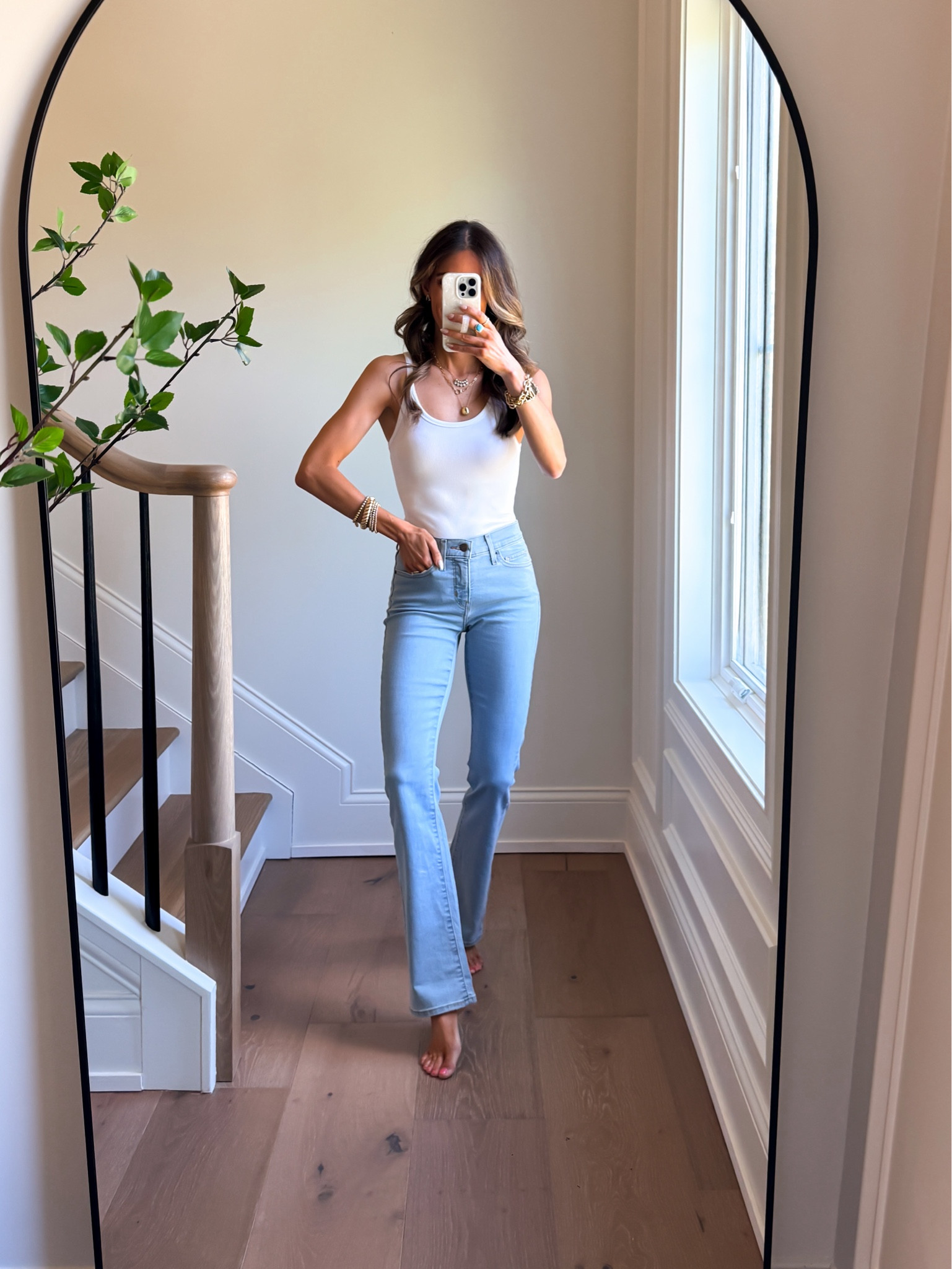 Wearing my true to size 25, jeans are stretchy and come in lengths. 

#LTKgrwm #LTKootd #LTKmomlife