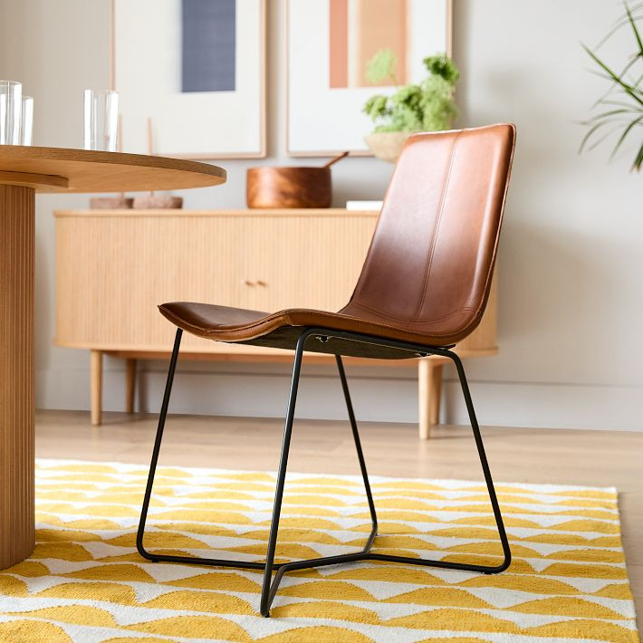 Slope Leather Dining Chair | West Elm (US)