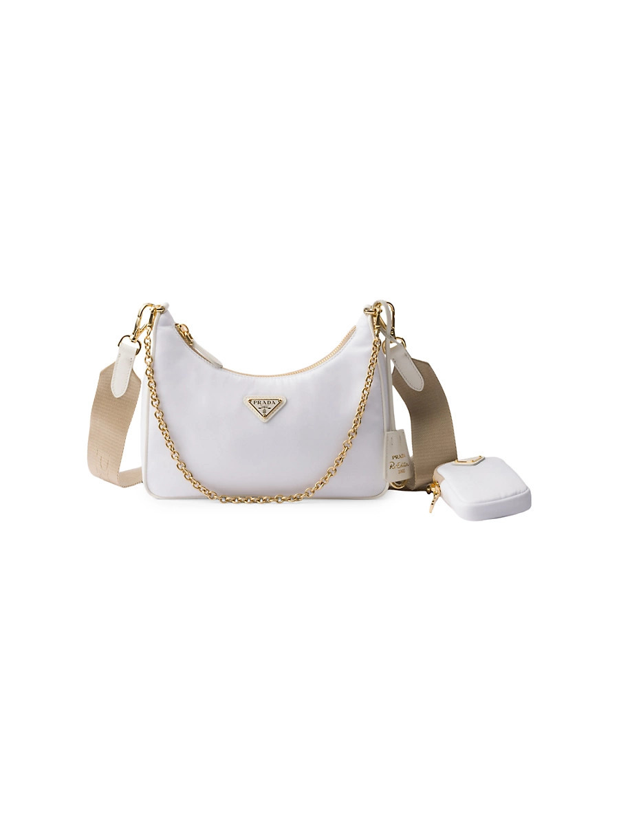 Women's Re-Edition 2005 Re-Nylon Bag - White Gold | Saks Fifth Avenue