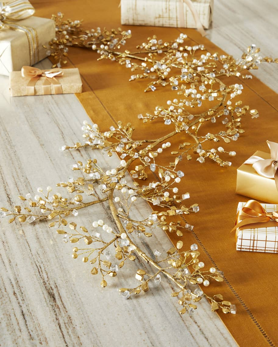 Neiman Marcus 60" Gold Christmas Garland | Horchow