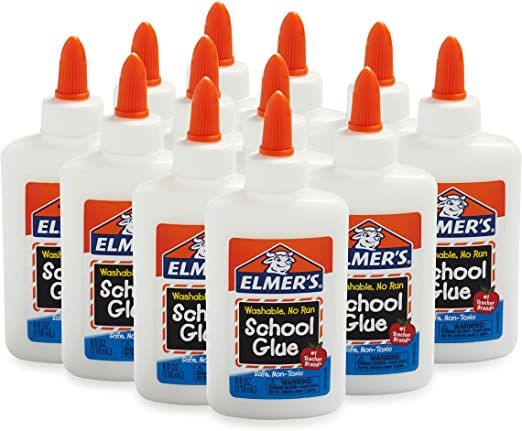 Elmer's Liquid School Glue, Washable, 4 Ounces Each , 12 Count - Great for Making Slime | Amazon (US)