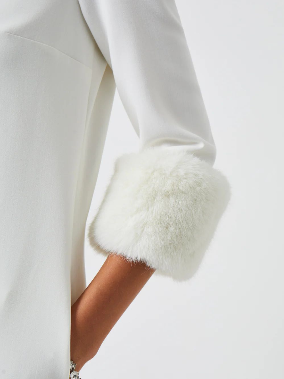 Daisy Whisper Faux Fur Trim Mini Dress | French Connection (UK)