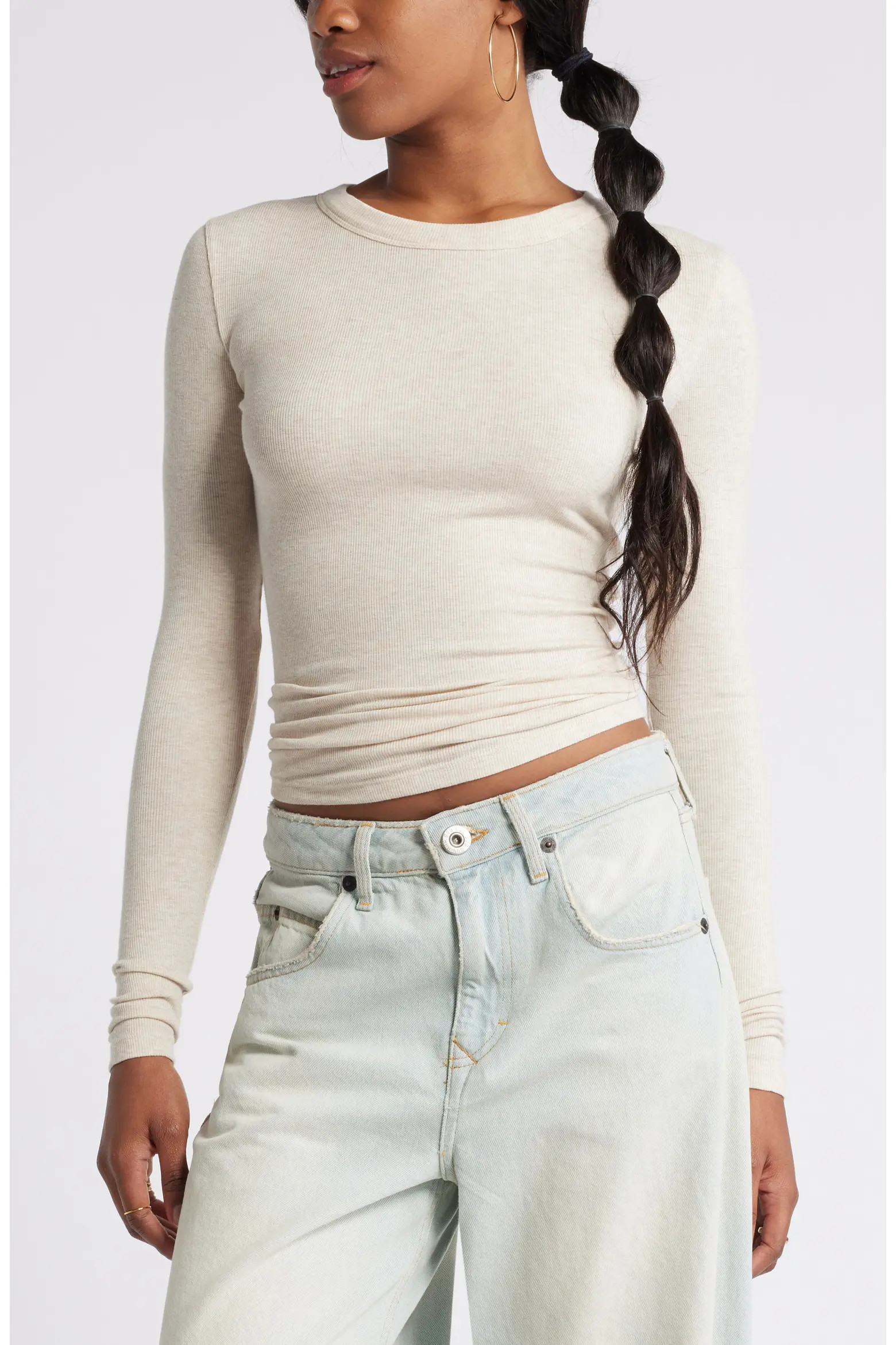 BP. Ribbed Long Sleeve T-Shirt (Women) | Nordstrom | Nordstrom