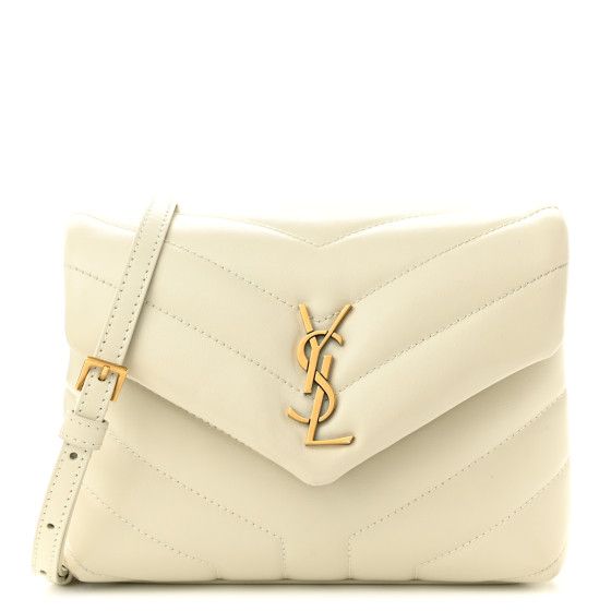 Calfskin Y Quilted Monogram Toy Loulou Crossbody Bag Ivory | FASHIONPHILE (US)