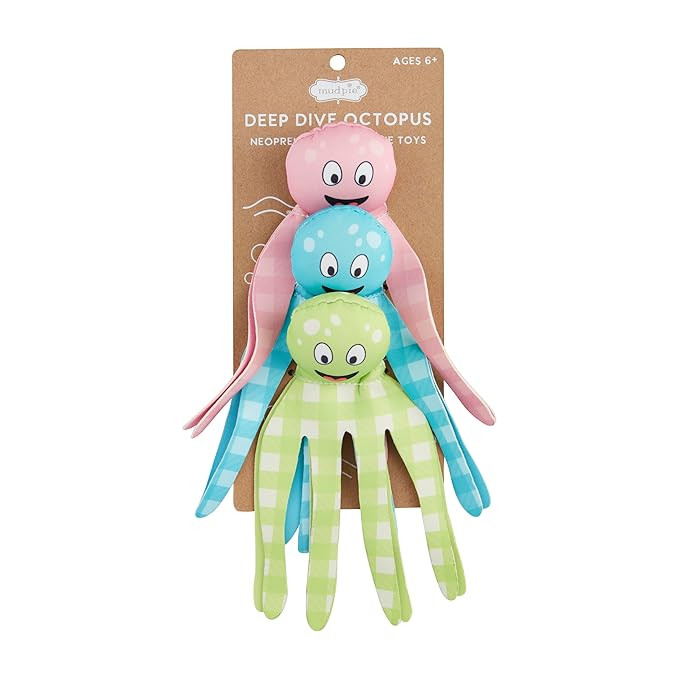 Mud Pie Kids Octopus Neoprene Dive Toys ; 8" X 4" | Amazon (US)