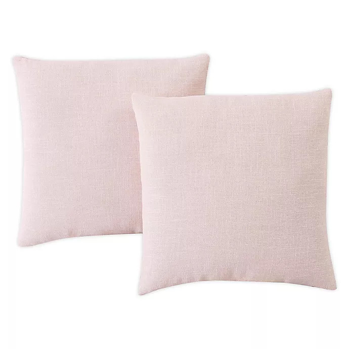 Faux Linen Square Throw Pillow (Set of 2) | Bed Bath & Beyond | Bed Bath & Beyond