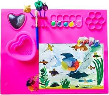 THE BUTLER - Silicone Kids Art Mat for Crafts, Painting, and Messy Play with Removable Magnetic C... | Amazon (US)