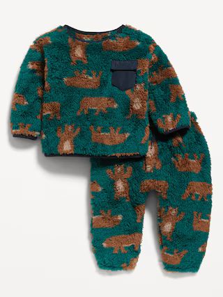 Cozy Unisex Sherpa Pocket Sweatshirt &amp; Sweatpants Set for Baby | Old Navy (US)