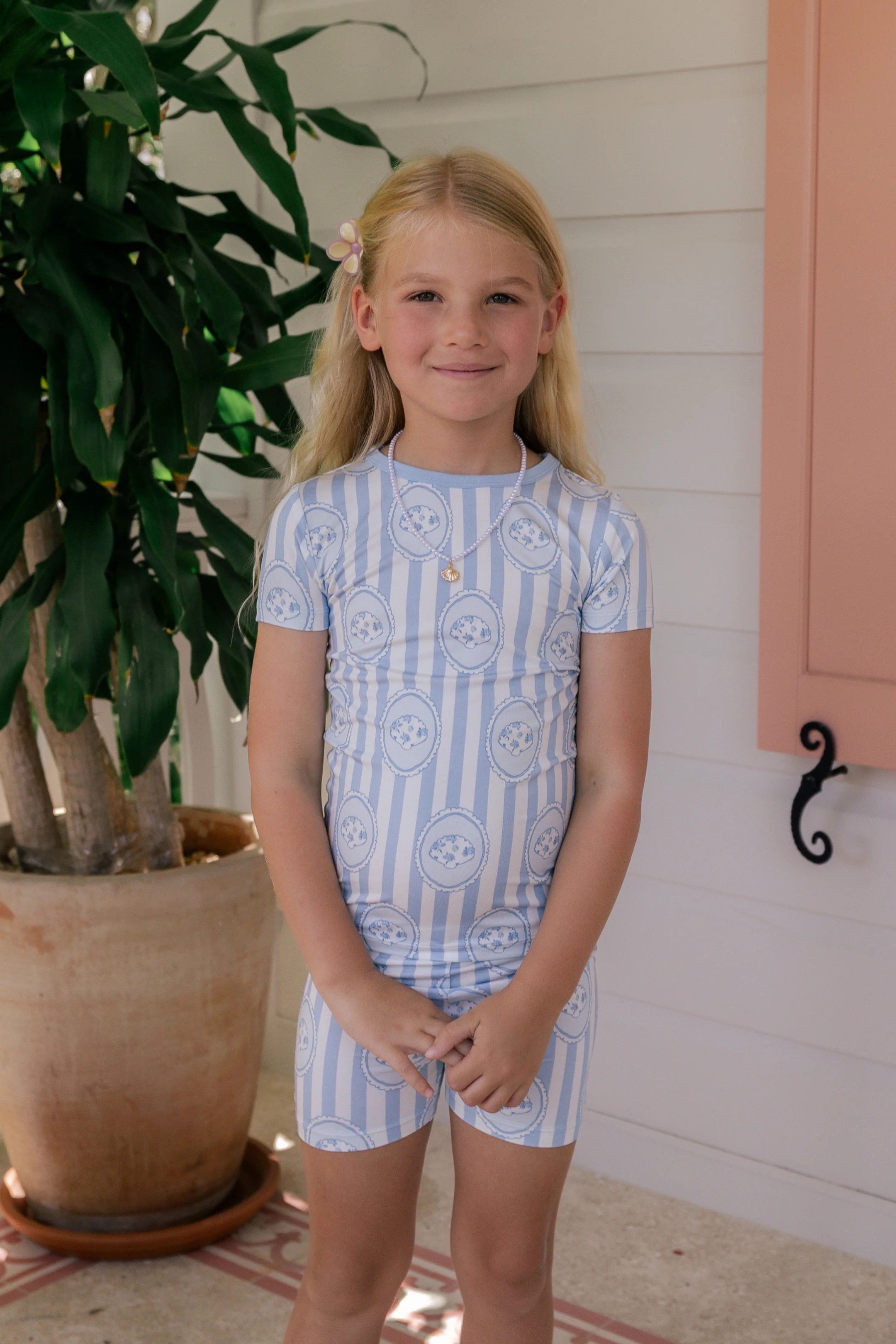 Floral Seashell Two Piece Short Set | Soft Kids Sleepwear | In My Jammers | In My Jammers