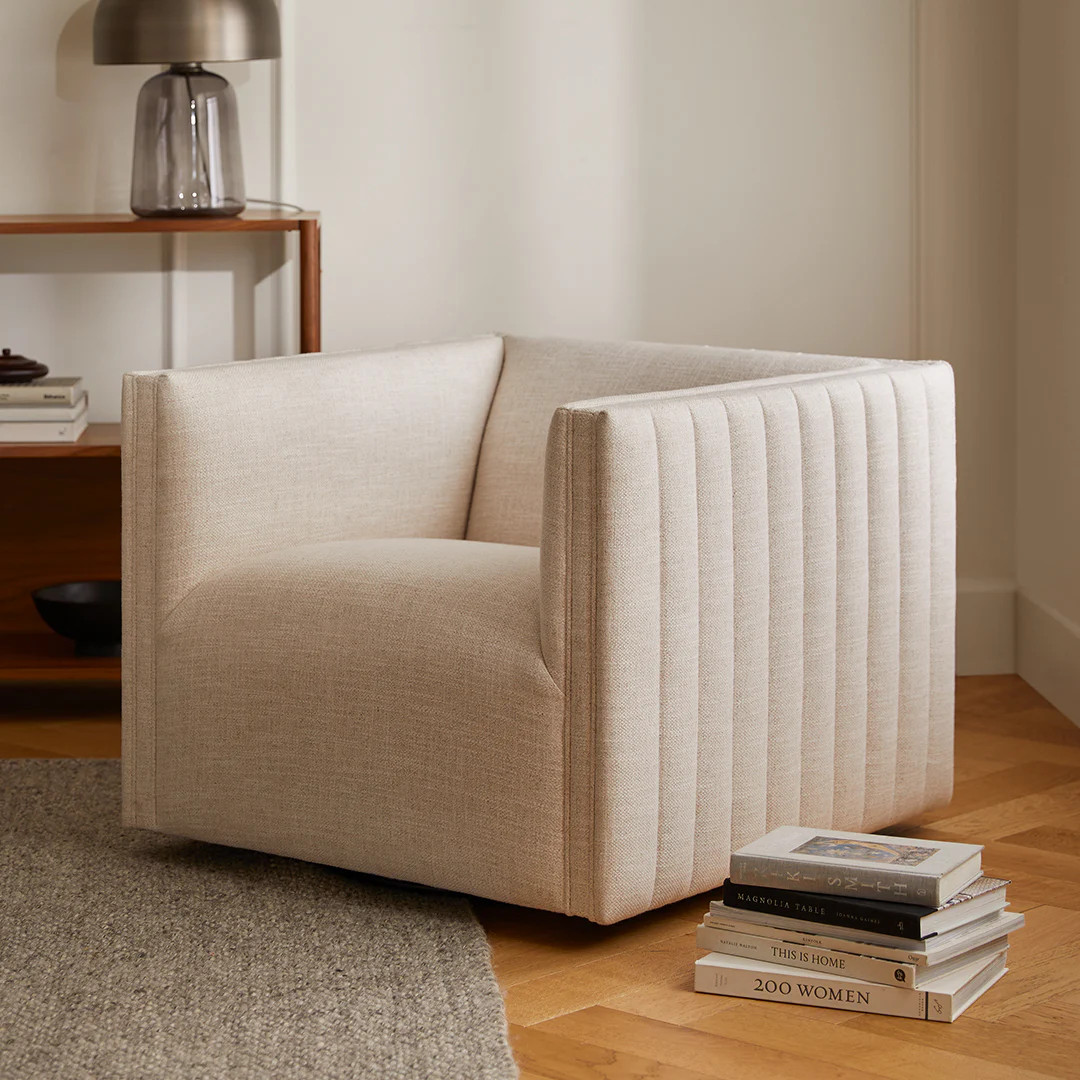 Verena 32" Swivel Lounge Chair - Salt Beige | Article