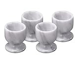 Creative Home Natural Marble Set of 4 Pieces Egg Cup Egg Stand Holder for Breakfast Hard Boiled Egg, | Amazon (US)