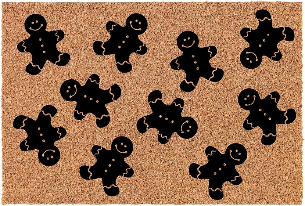 Welcome Doormat Coco Coir Door Mat Gingerbread Man Christmas (30" x 18") | Amazon (US)