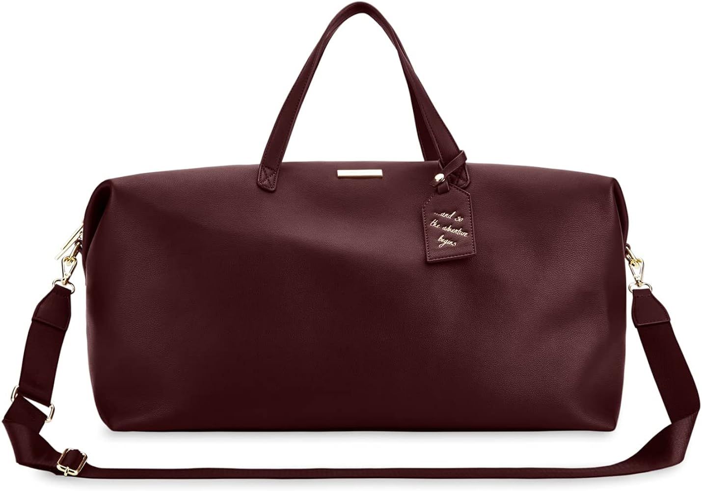 Katie Loxton Weekend Womens Large Vegan Leather Convertible Strap Top Handle Duffle Bag Plum | Amazon (US)