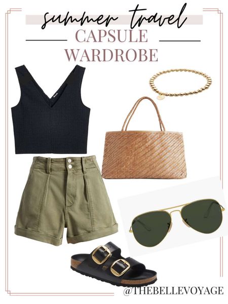 Summer vacation outfit | Travel outfit for summer | Summer packing list | What to wear on vacation 
Utility shorts
Aviator sunglasses
Birkenstocks

#LTKtravel #LTKstyletip #LTKSeasonal