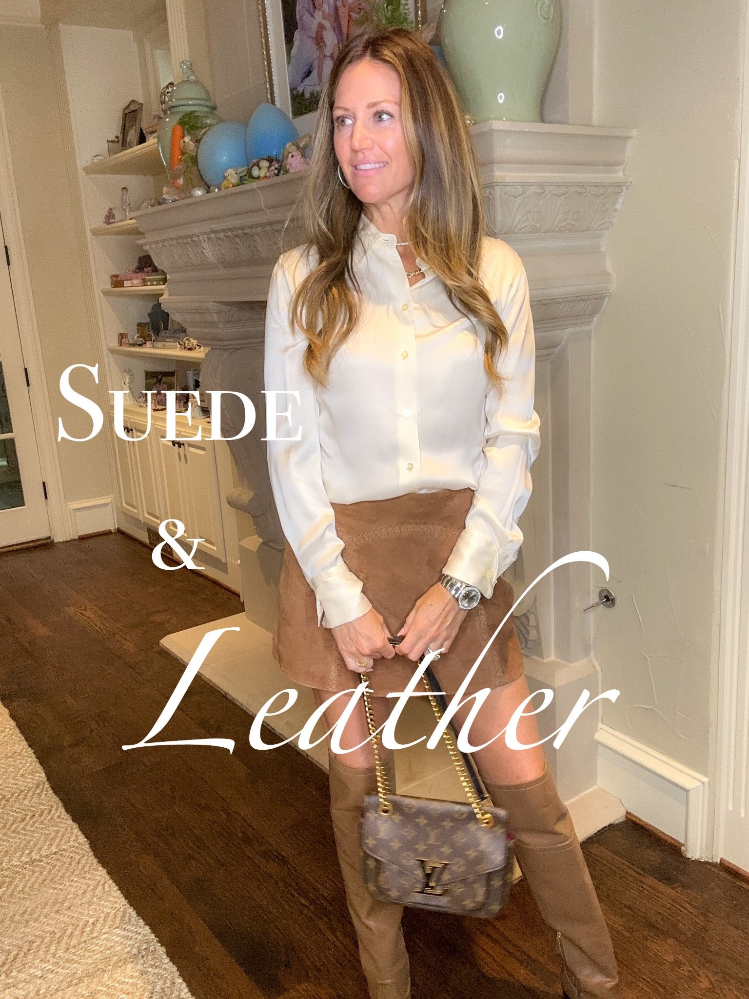 Love this suede skirt 