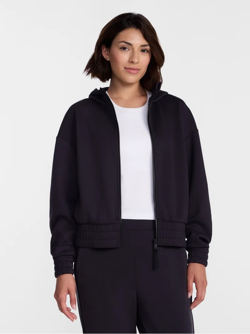 Avia Women's ScubaKnit Cropped Zip Hoodie, Sizes XS-XXXL | Walmart (US)