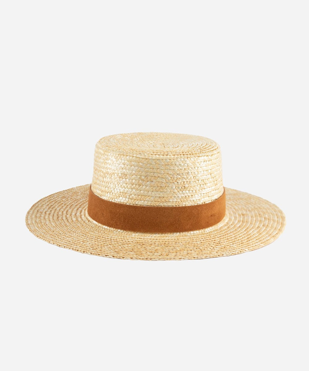 Capri Short Brim Boater Straw Hat | Gigi Pip