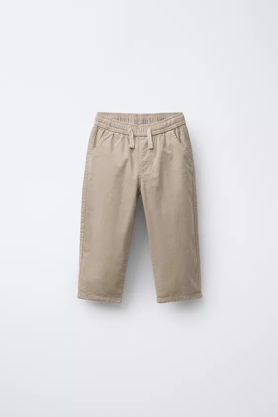 LINED FINE-WALED CORDUROY PANTS | Zara US