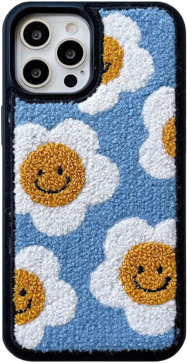 Sunflower Baby Blue Phone Case Compatible with iPhone 13 Pro 6.1 inch 2021 ins Floral Design Girl... | Amazon (US)
