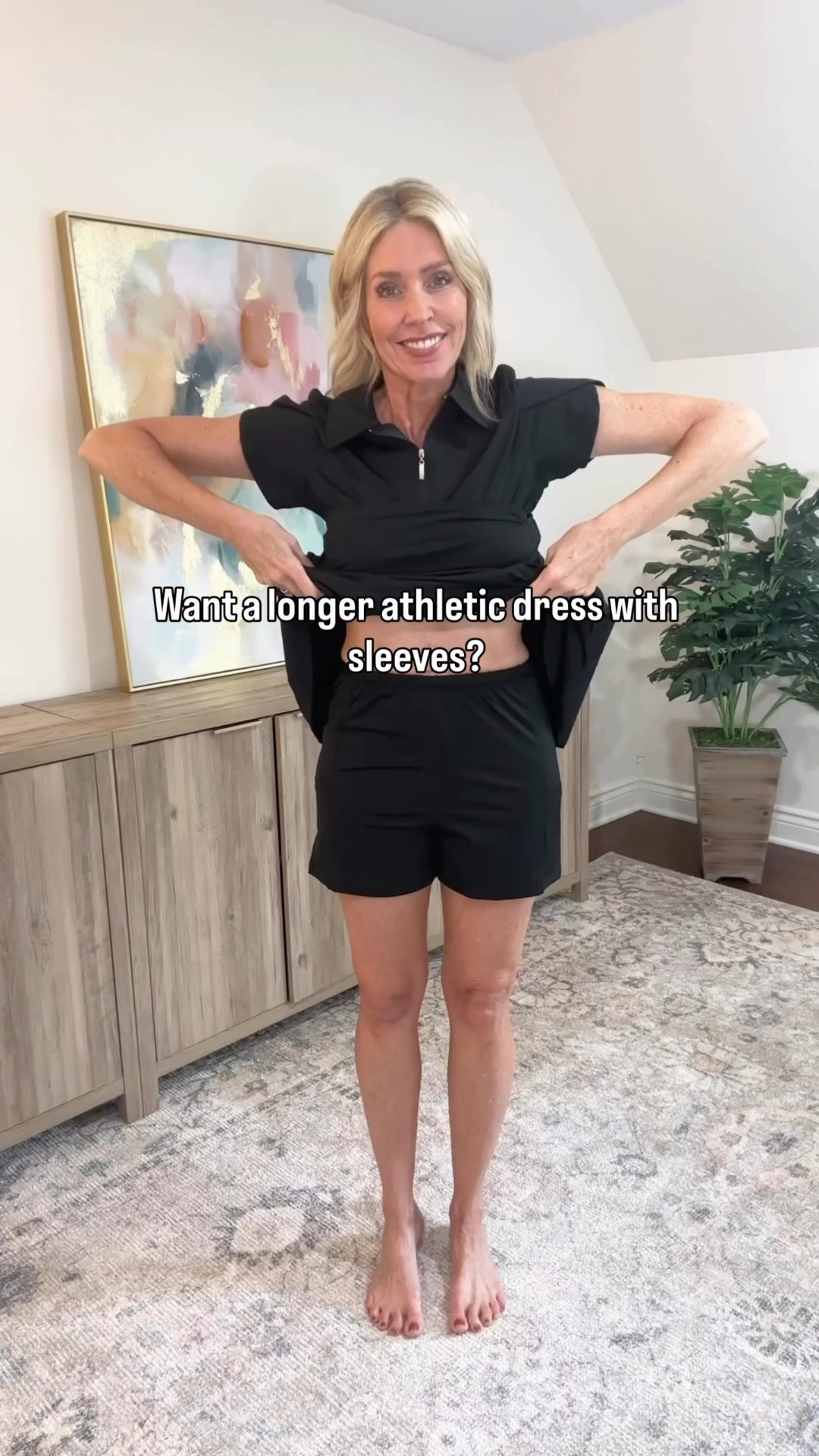 This super cute athletic dress has a flowy skirt that comes close to the knees, zip front collar and petal sleeves. It also has separate shorts with pockets underneath so it's easy to use the 🚽! Plus it's very comfortable and easy to dress up or down.

It comes in 10 colors and 5 sizes. I’m 5’6” and I’m wearing a medium.

#LTKgrwm #LTKootd #LTKOver40