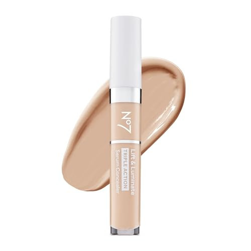 No7 Lift & Luminate Triple Action Serum Concealer - Fair - Anti Aging Liquid Concealer Makeup for Blemishes & Dark Circles - Medium to Full Coverage Concealer for Face (8ml) | Amazon (US)