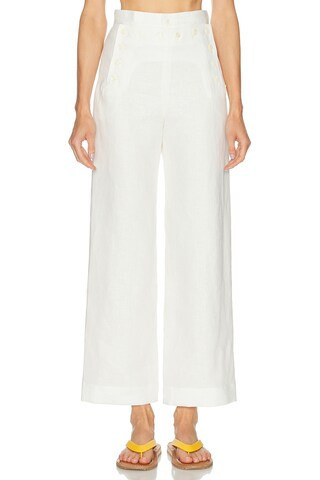 BODE Linen Sailor Trousers in White | FWRD 