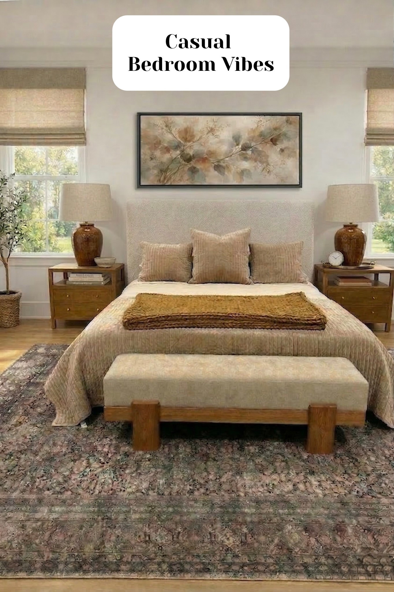 I am so obsessed with this cozy bedroom makeover! It uses warm earthy tones and organic modern textures to create such a peaceful vibe. You can totally get this high-end designer look on a budget with these simple finds! Amazon finds, Wayfair finds, furniture dupes, Walmart finds, cloudpile rug

#LTKSaleAlert #LTKHome