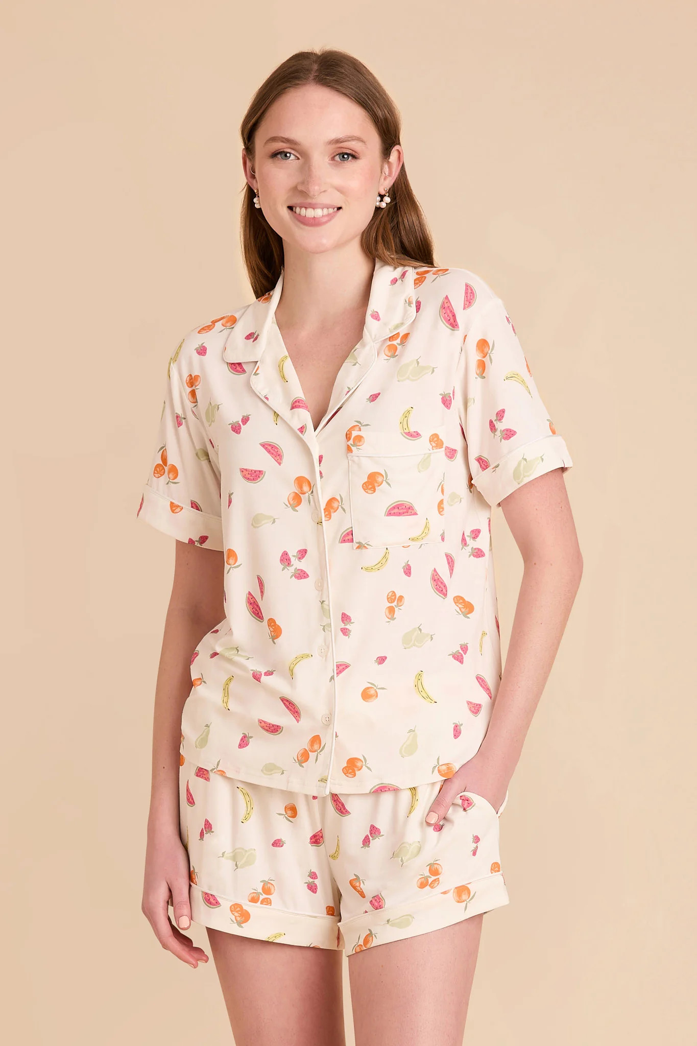 Jonny White Tutti Fruitti Jonny Pajama Set in Tutti Frutti Print | Birdy Grey | Birdy Grey