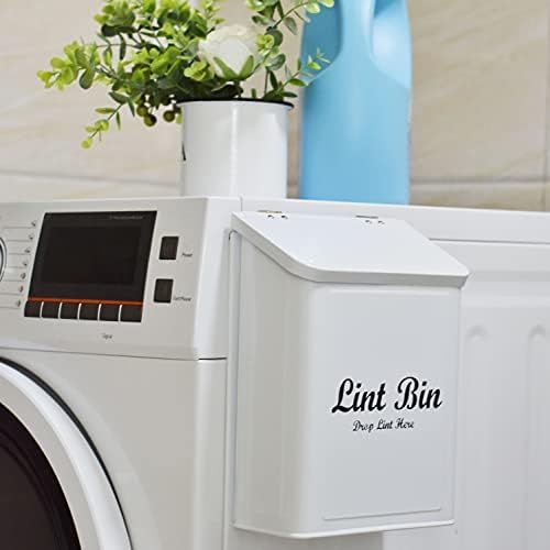 Lint Bin for Laundry Room Magnetic- Metal Lint Box for Laundry Room Lint Trash Can for Laundry Stora | Amazon (US)