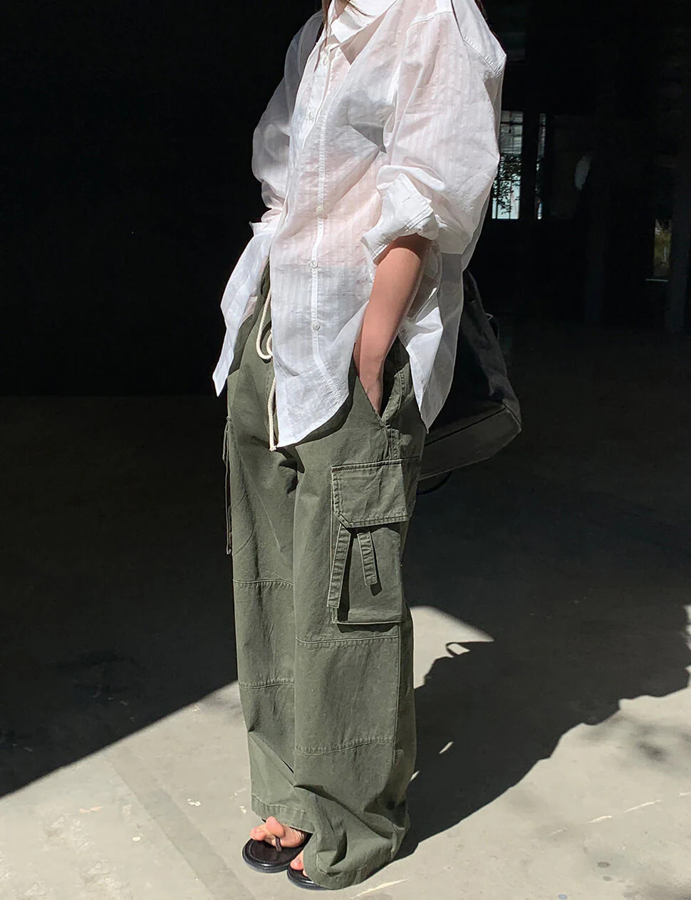 Olive Utility Cargo Pants | Pixie Market