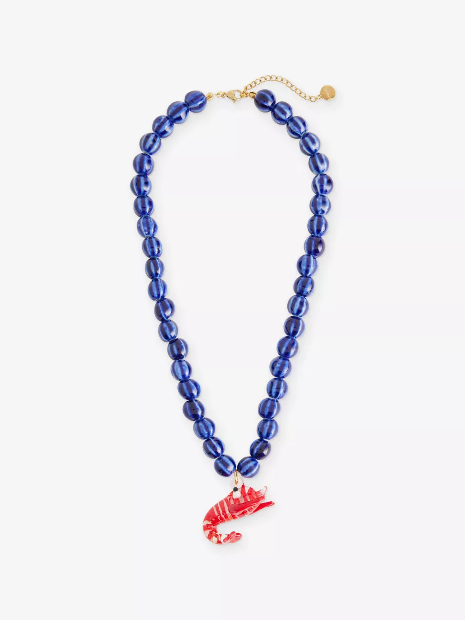 Prawn Ceramic-And-Glass Necklace | Selfridges