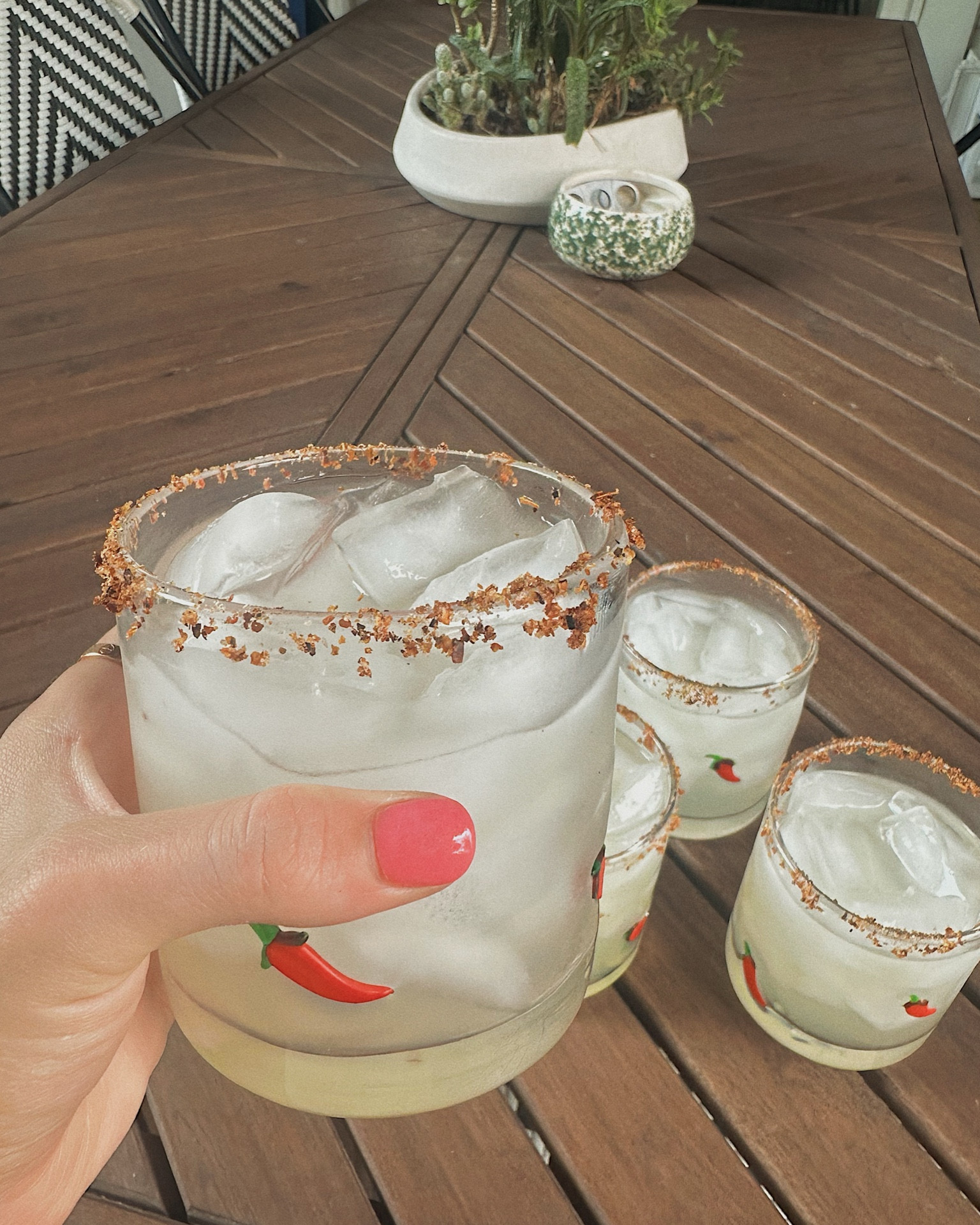The cutest little cocktail/mocktail glasses 🌶️ 

#cocktail #mocktail #glassware #margarita

#LTKSaleAlert #LTKParties #LTKHome