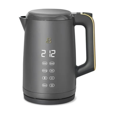 Beautiful 1.7-Liter Electric Kettle 1500 W with One-Touch Activation, Oyster Gray by Drew Barrymore | Walmart (US)