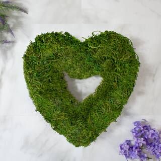 Reindeer Moss Heart Twig Artificial Wreath Green 13.5" | Michaels Stores
