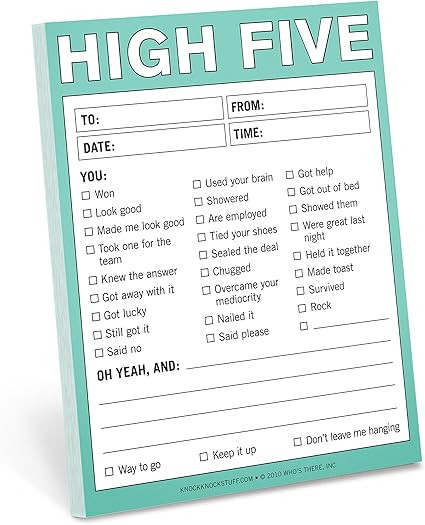 Knock Knock High Five Nifty Note Pad | Amazon (US)