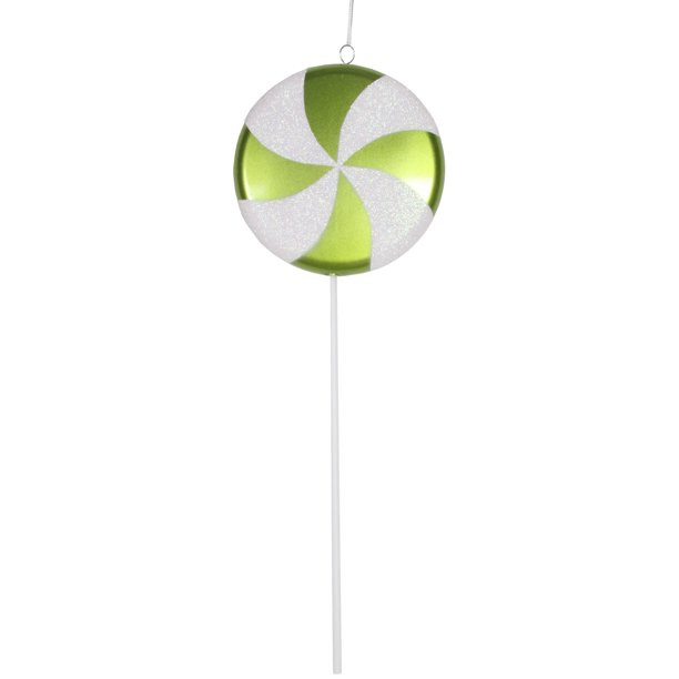Vickerman 17" Lime Green-White Candy Ornament Lollipop - Walmart.com | Walmart (US)