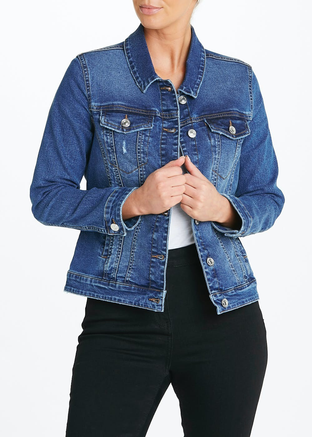 Mid Wash Denim Jacket – Midwash | Matalan (UK)