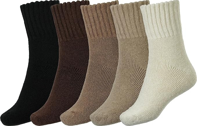 BomKinta Boot Socks for Women Winter Solid Thick Warm Socks Cozy Crew Socks Christmas Gift | Amazon (US)